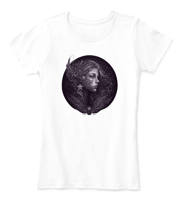 Women Astrology Sign Virgo Printed T-Shirt - Regular Fit, Round Neck, Half Sleeves - Multicolor - Front